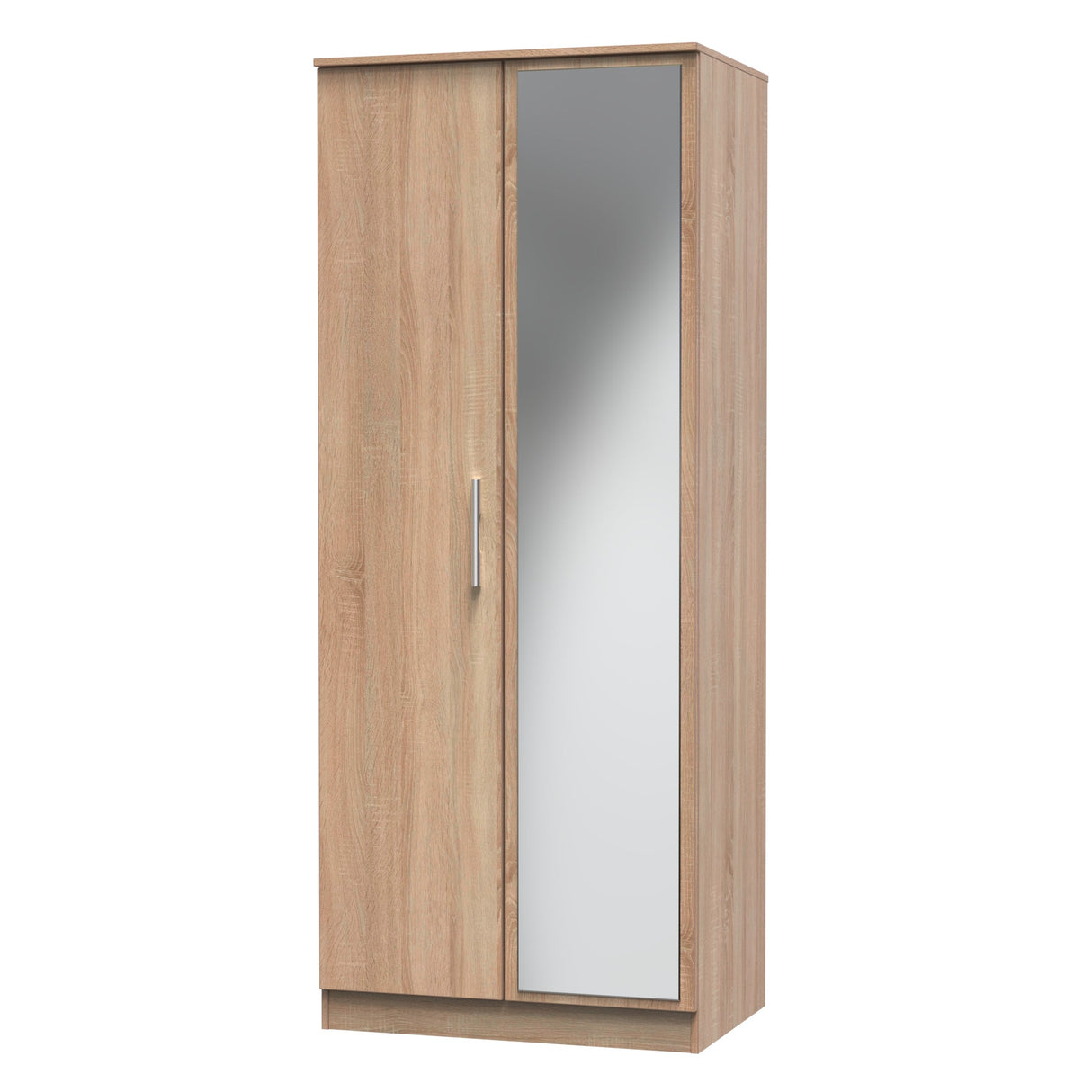 Contrast 2 Door Mirrored Wardrobe - Welcome Furniture
