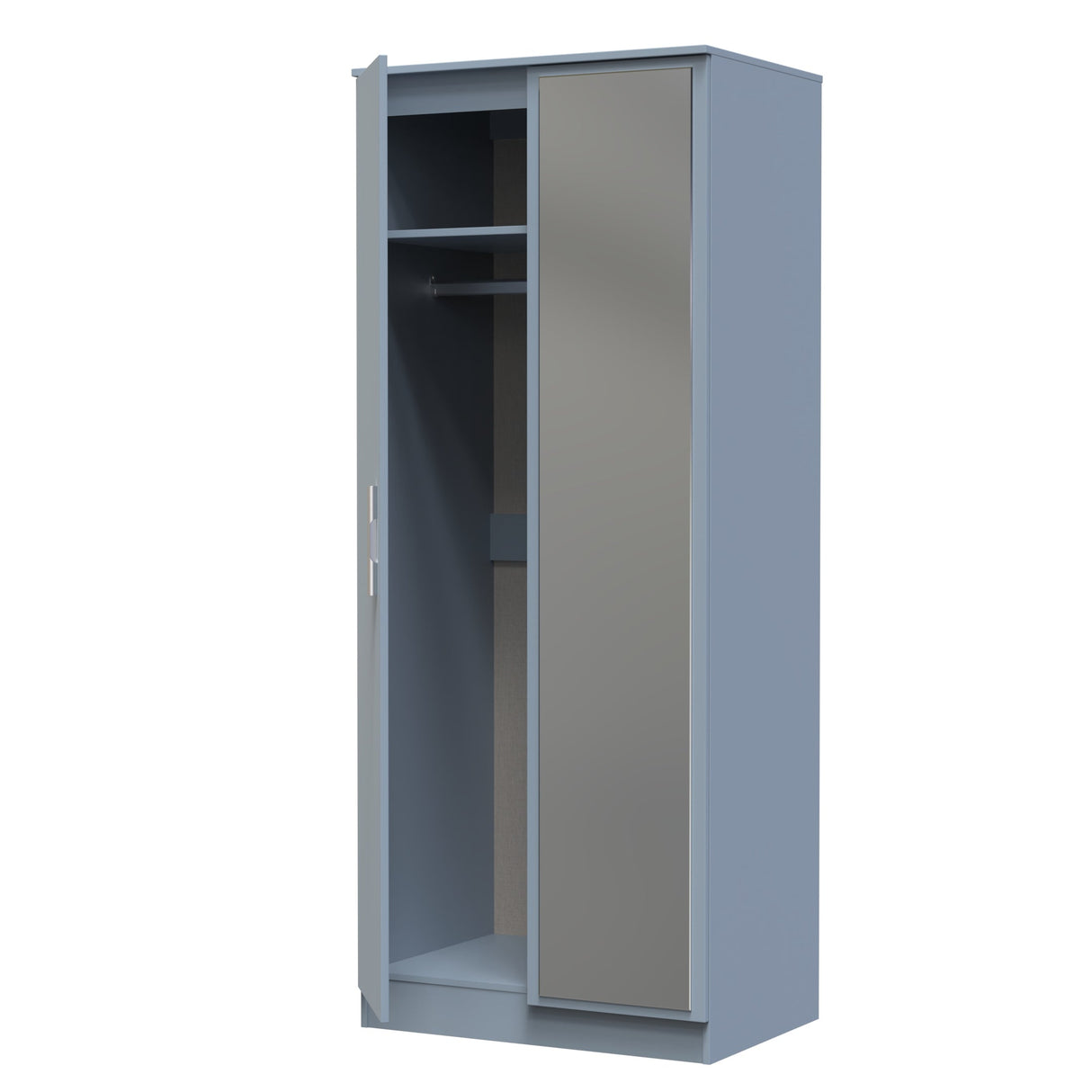 Contrast 2 Door Mirrored Wardrobe - Welcome Furniture