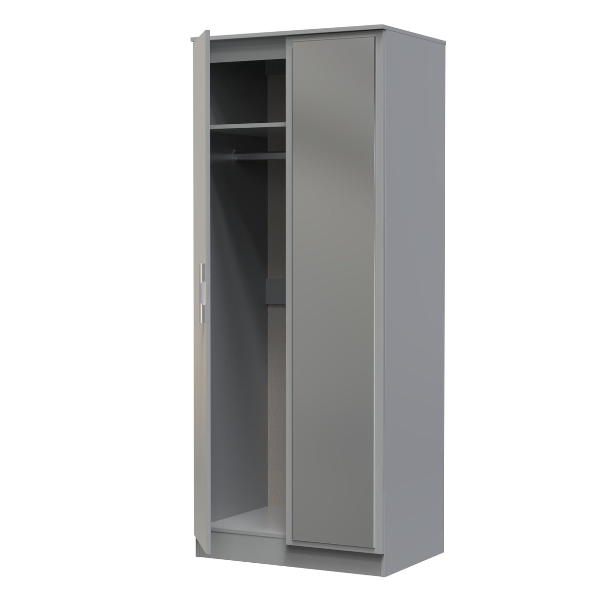 Contrast 2 Door Mirrored Wardrobe - Welcome Furniture