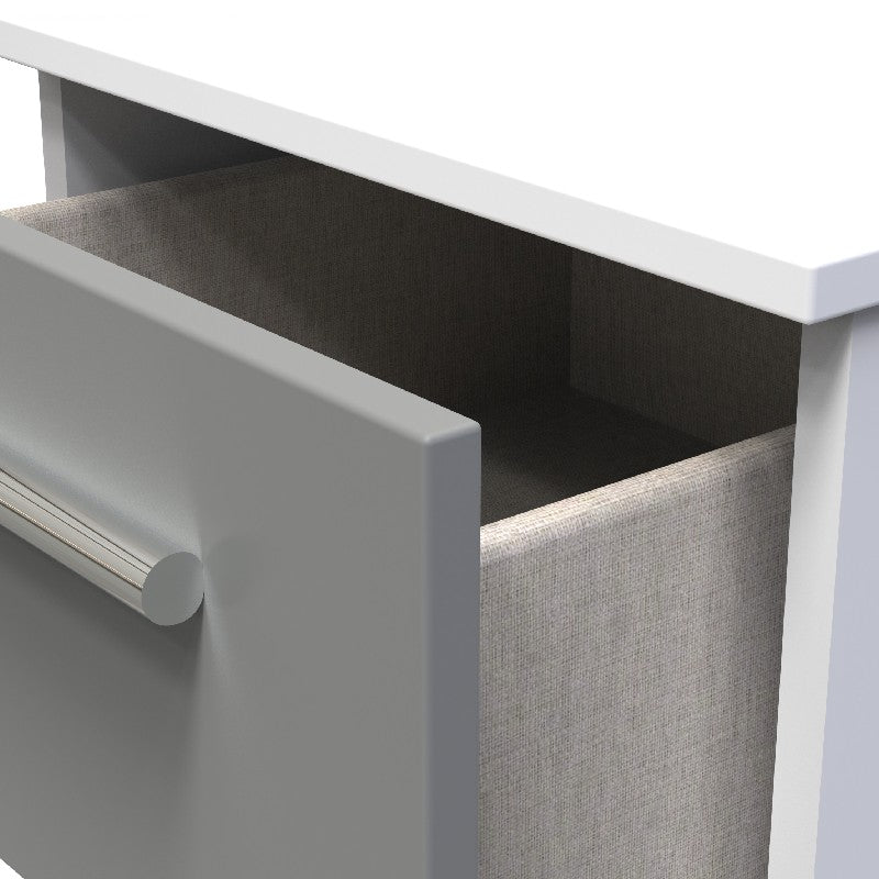 Contrast 2 Drawer Bedside Cabinet - Welcome Furniture