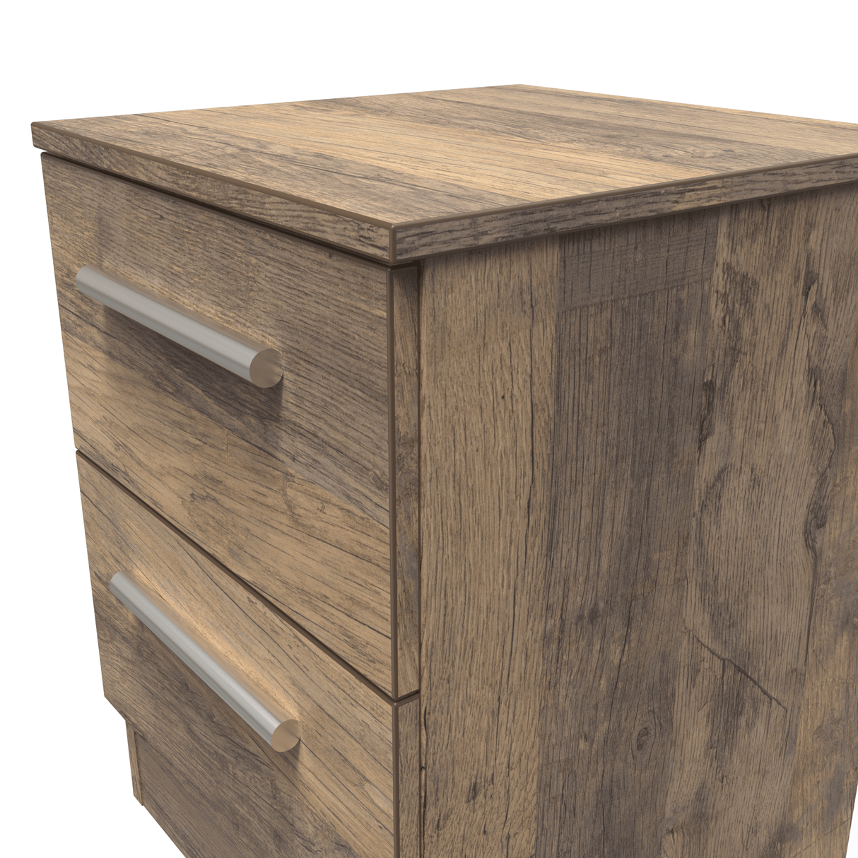 Contrast 2 Drawer Bedside Cabinet - Welcome Furniture