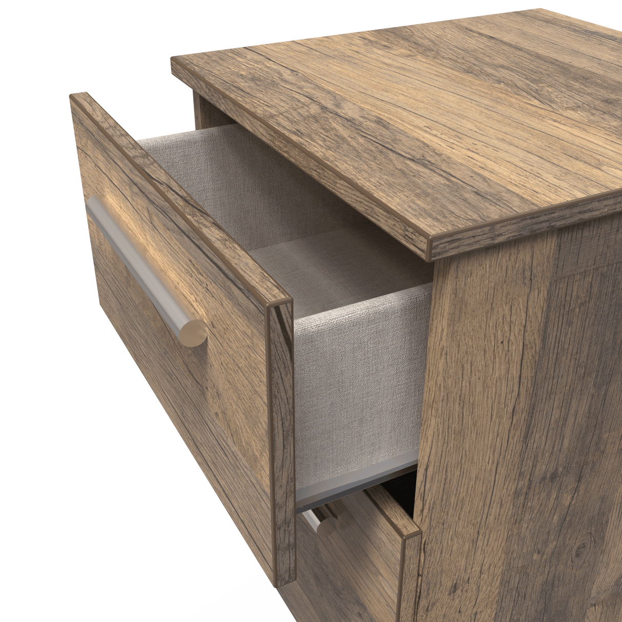 Contrast 2 Drawer Bedside Cabinet - Welcome Furniture