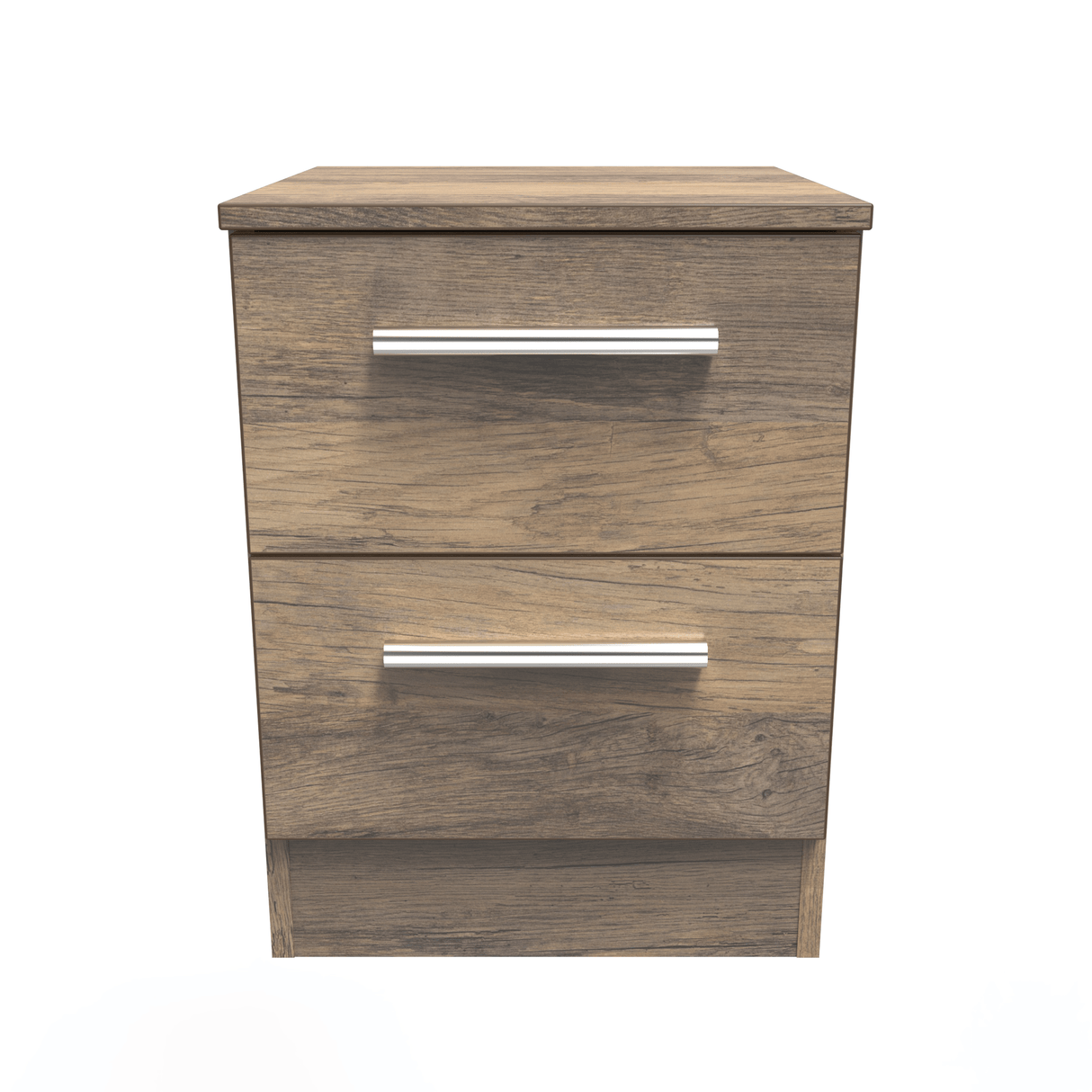 Contrast 2 Drawer Bedside Cabinet - Welcome Furniture