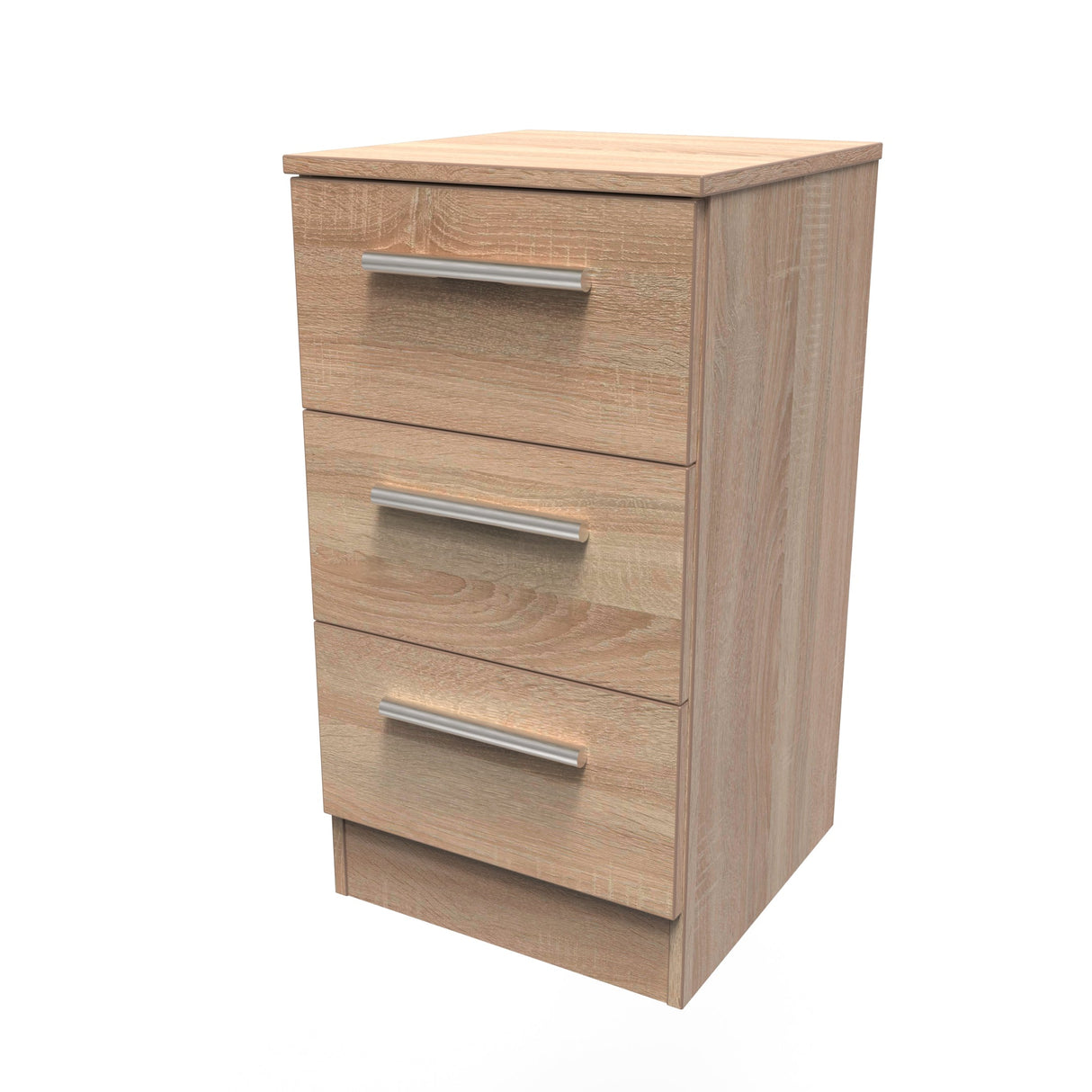 Contrast 3 Drawer Bedside Cabinet - Welcome Furniture