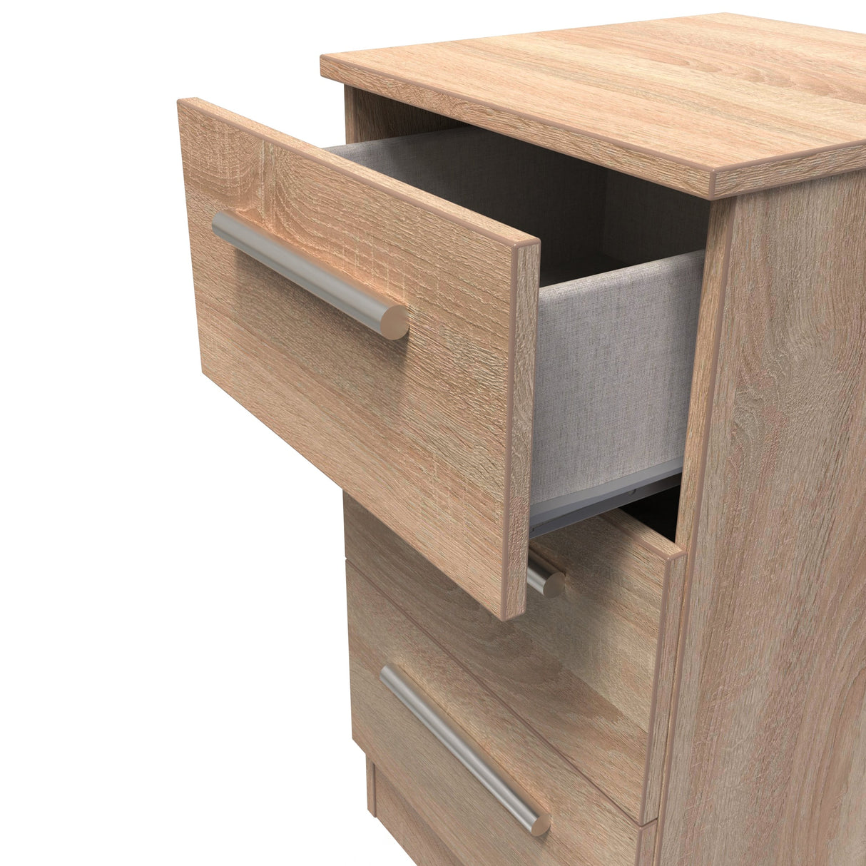 Contrast 3 Drawer Bedside Cabinet - Welcome Furniture
