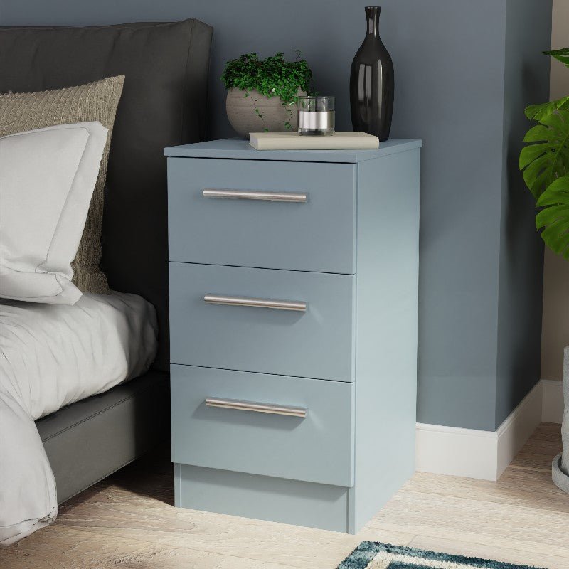 Contrast 3 Drawer Bedside Cabinet - Welcome Furniture