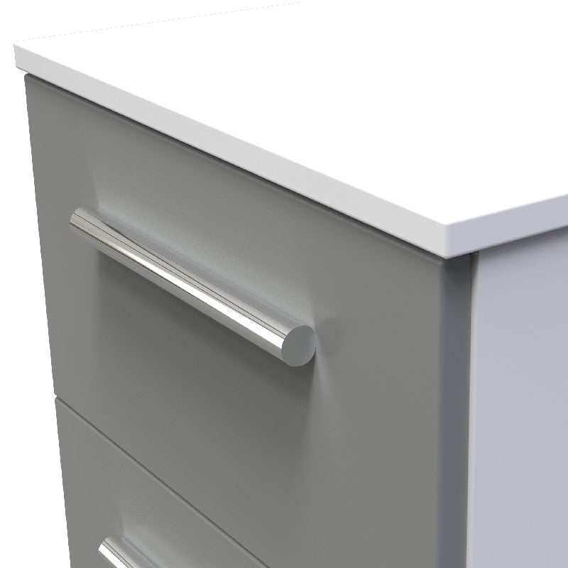 Contrast 3 Drawer Bedside Cabinet - Welcome Furniture