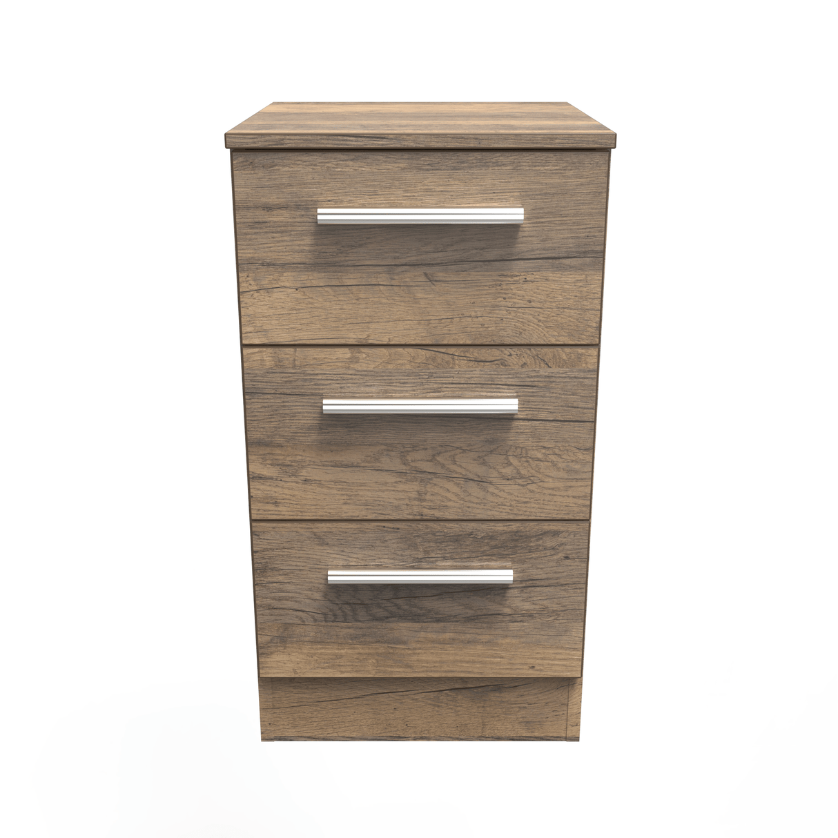 Contrast 3 Drawer Bedside Cabinet - Welcome Furniture
