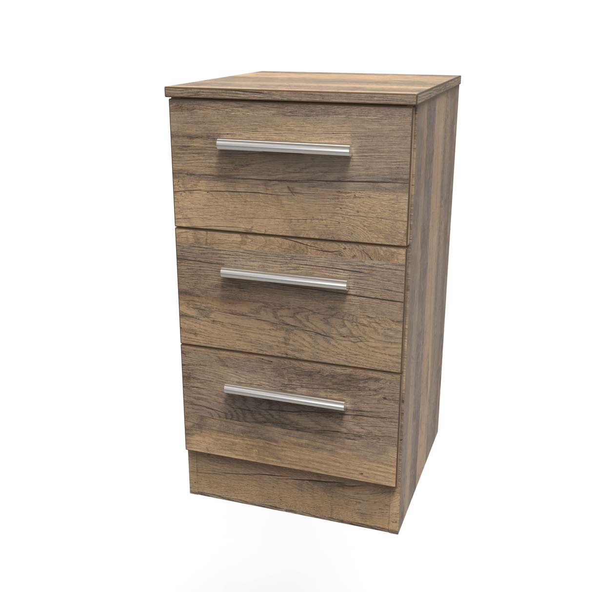 Contrast 3 Drawer Bedside Cabinet - Welcome Furniture