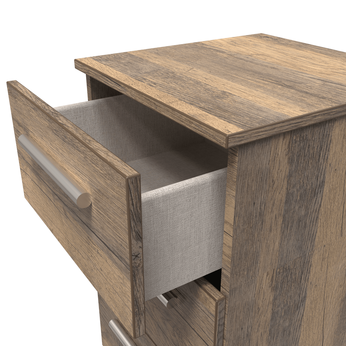 Contrast 3 Drawer Bedside Cabinet - Welcome Furniture