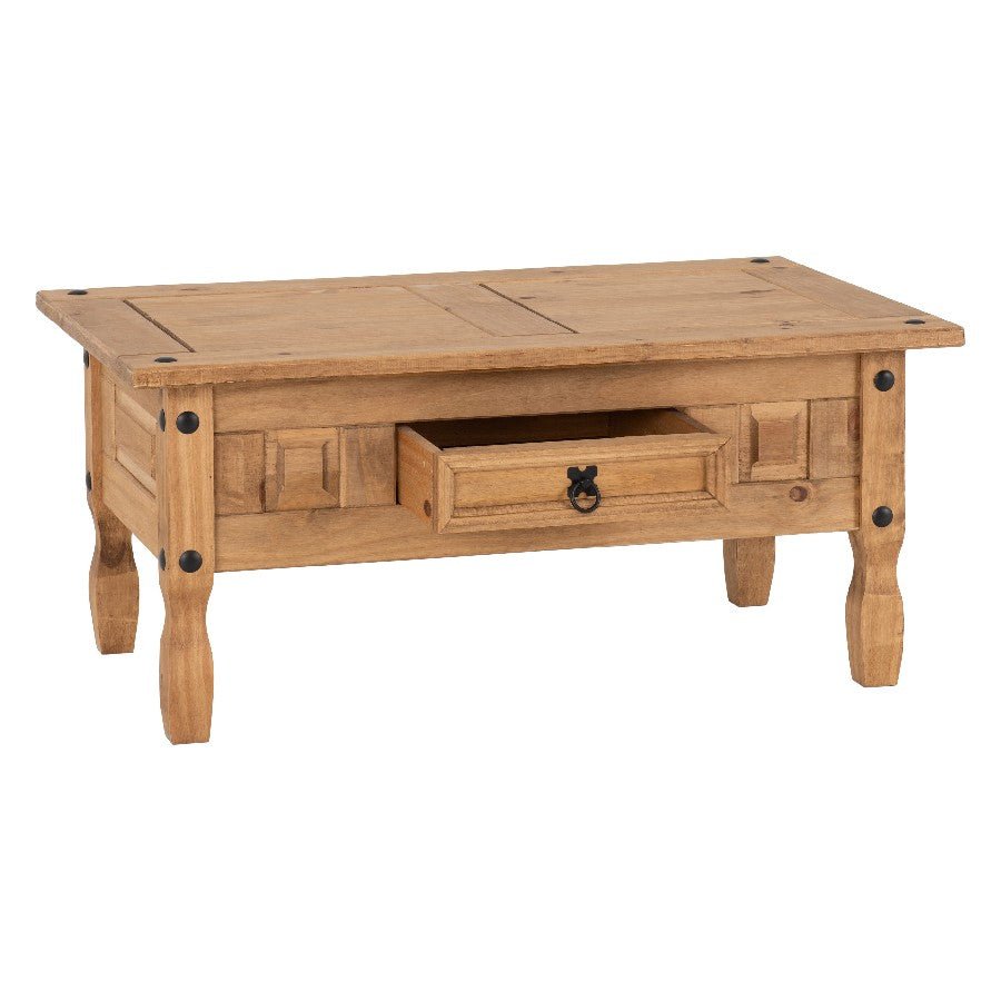 Corona 1 Drawer Coffee Table - Seconique