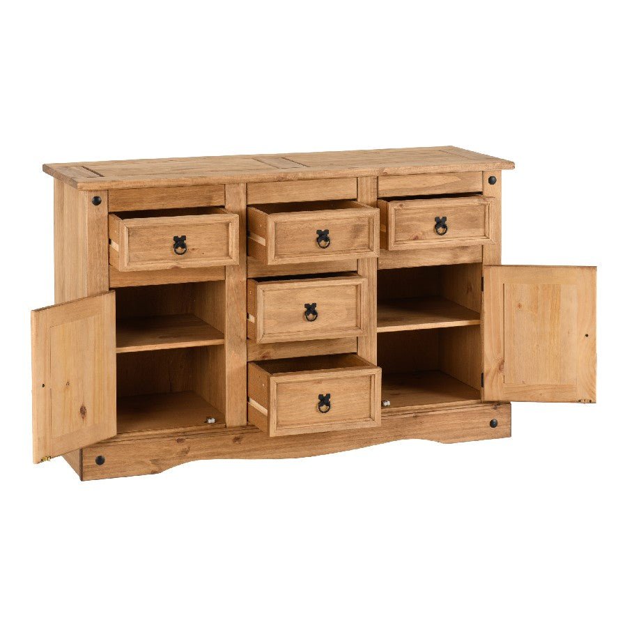 Corona 2 Door 5 Drawer Sideboard - Seconique