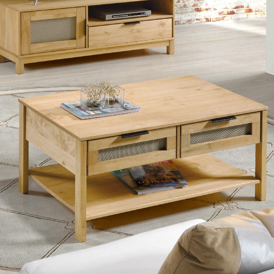 Corona 2 Drawer Coffee Table - Seconique