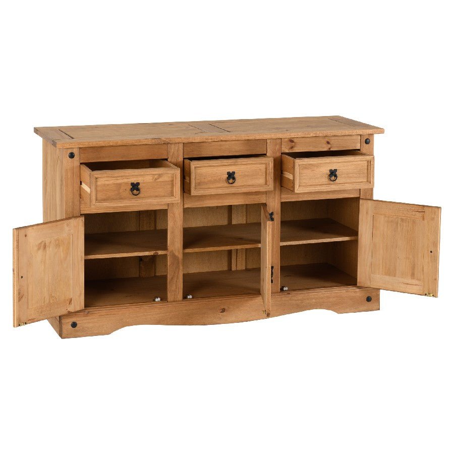 Corona 3 Door 3 Drawer Sideboard - Seconique