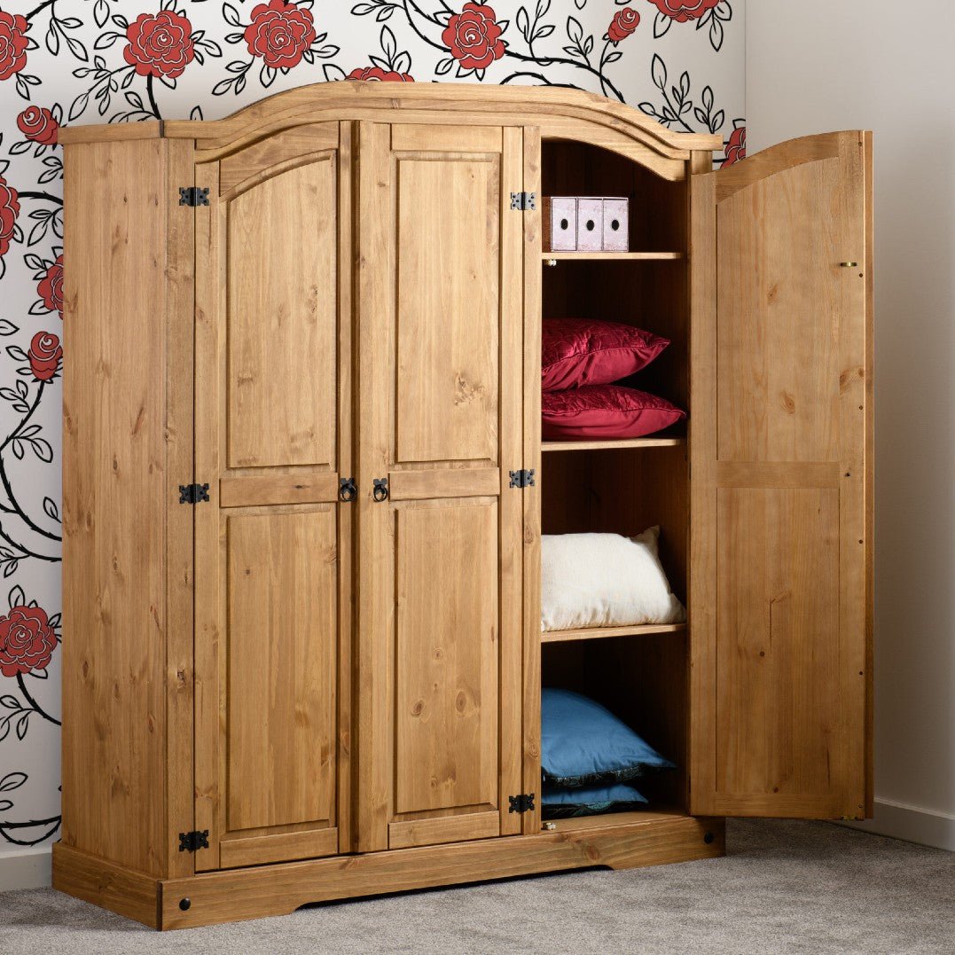 Corona 3 Door Wardrobe - Seconique