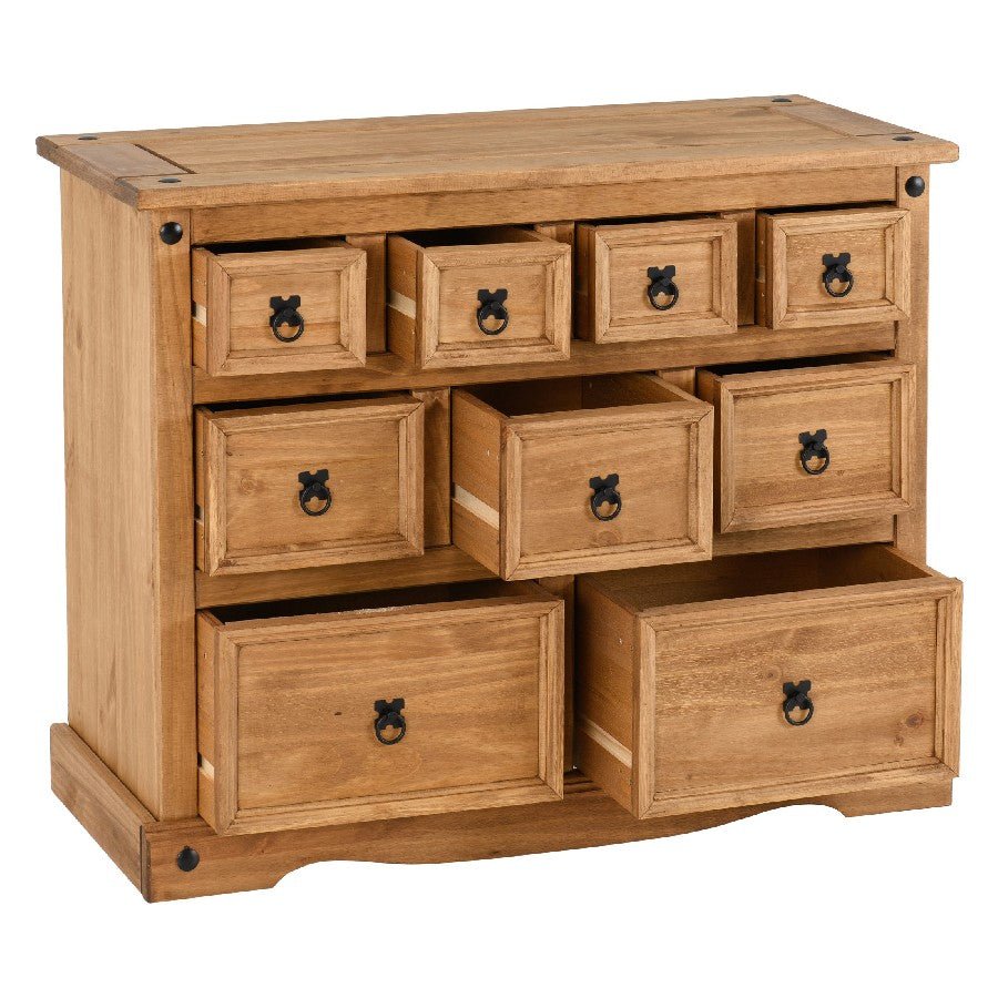 Corona 9 Drawer Merchants Chest - Seconique
