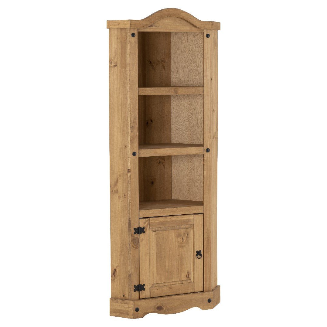Corona Corner Shelving Display Unit Bookcase - Seconique