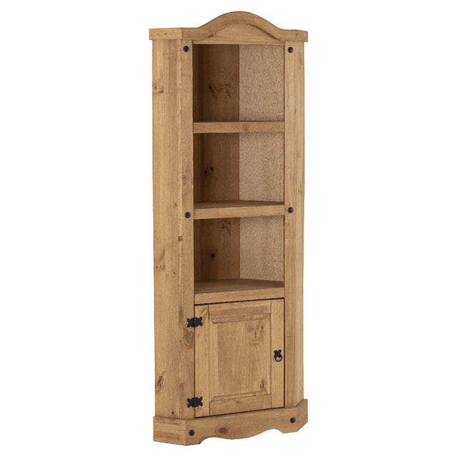 Corona Corner Shelving Display Unit Bookcase - Seconique