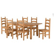 Corona Pine Extending Dining Set with 6 Chairs - Seconique