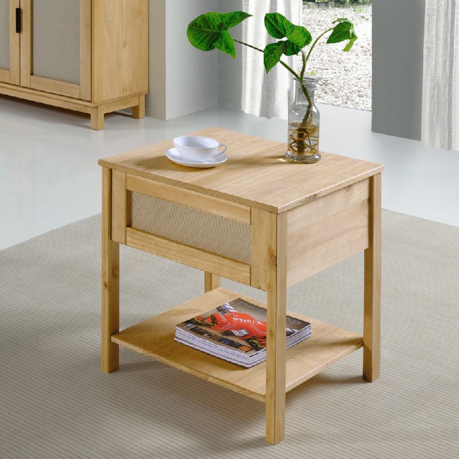 Corona Rattan Side Table - Seconique