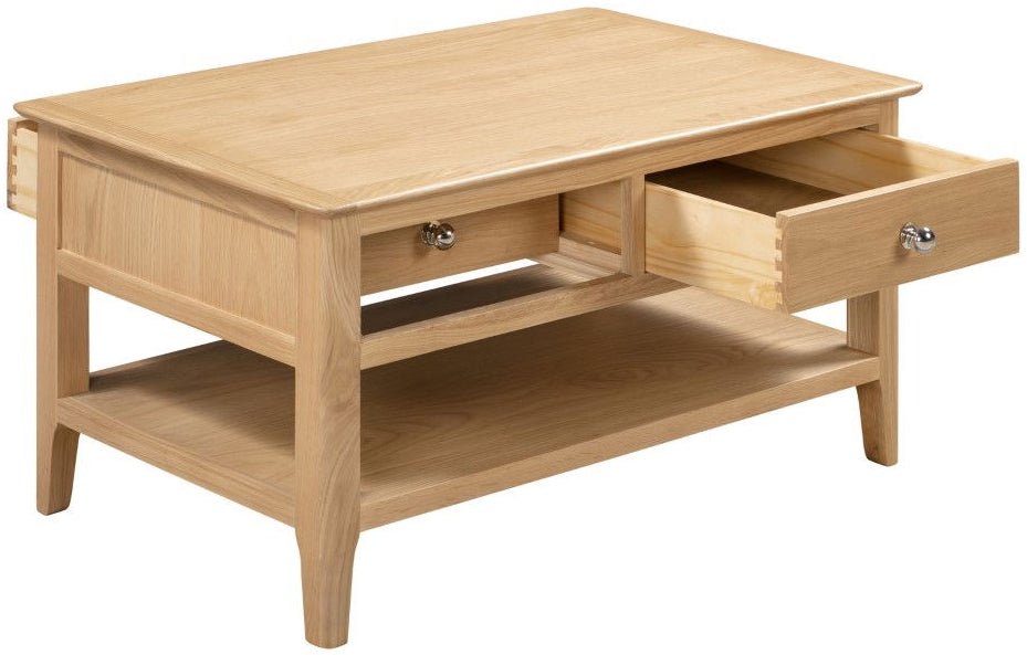 Cotswold Coffee Table With 2 Drawers - Julian Bowen