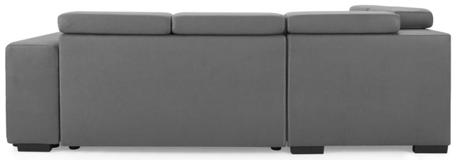 Crimson Air Leather Left Hand Corner Sofa with Storage - TGC