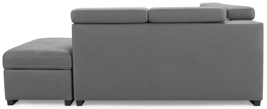 Crimson Air Leather Right Hand Corner Sofa with Storage - TGC