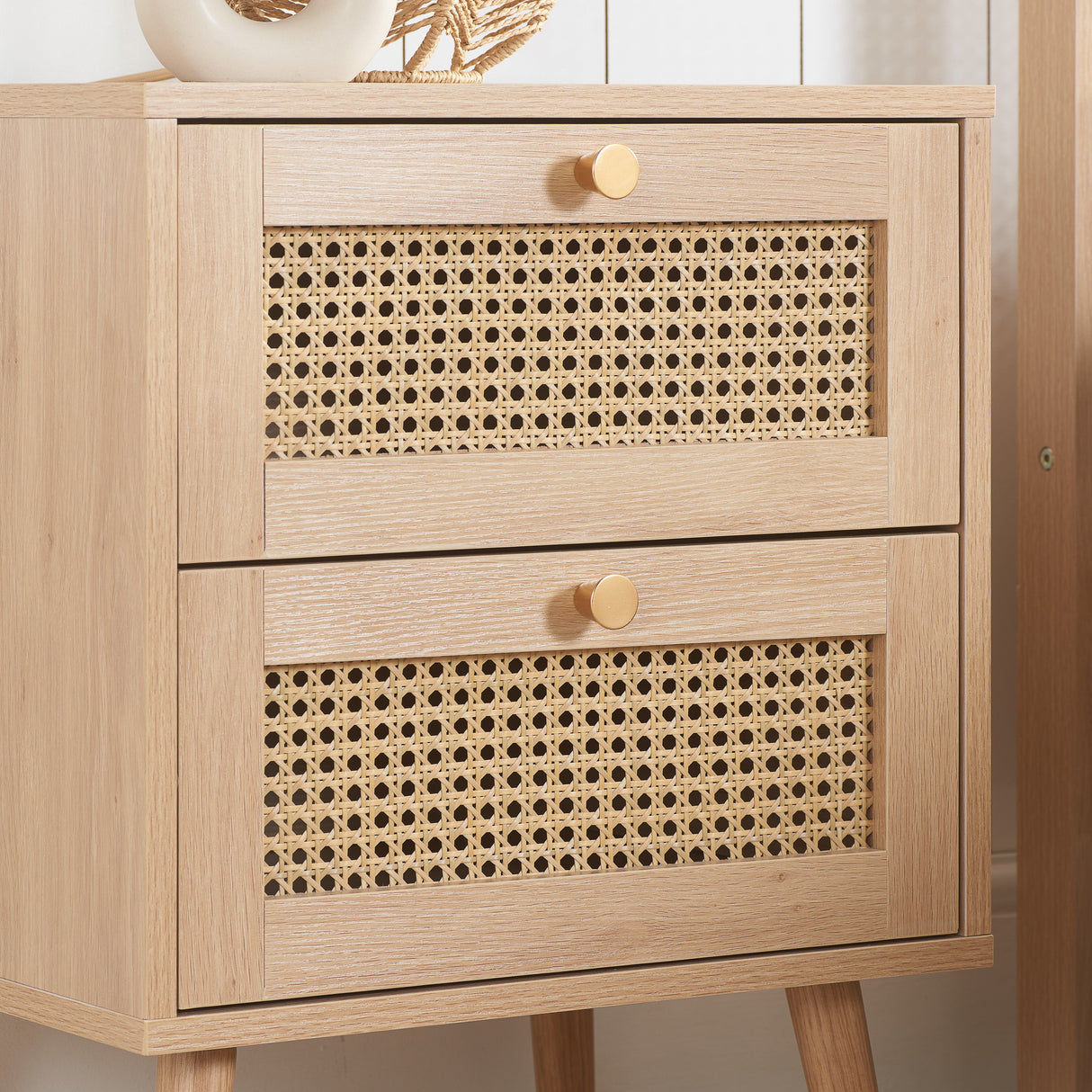 Croxley 2 Drawer Bedside Table - Birlea