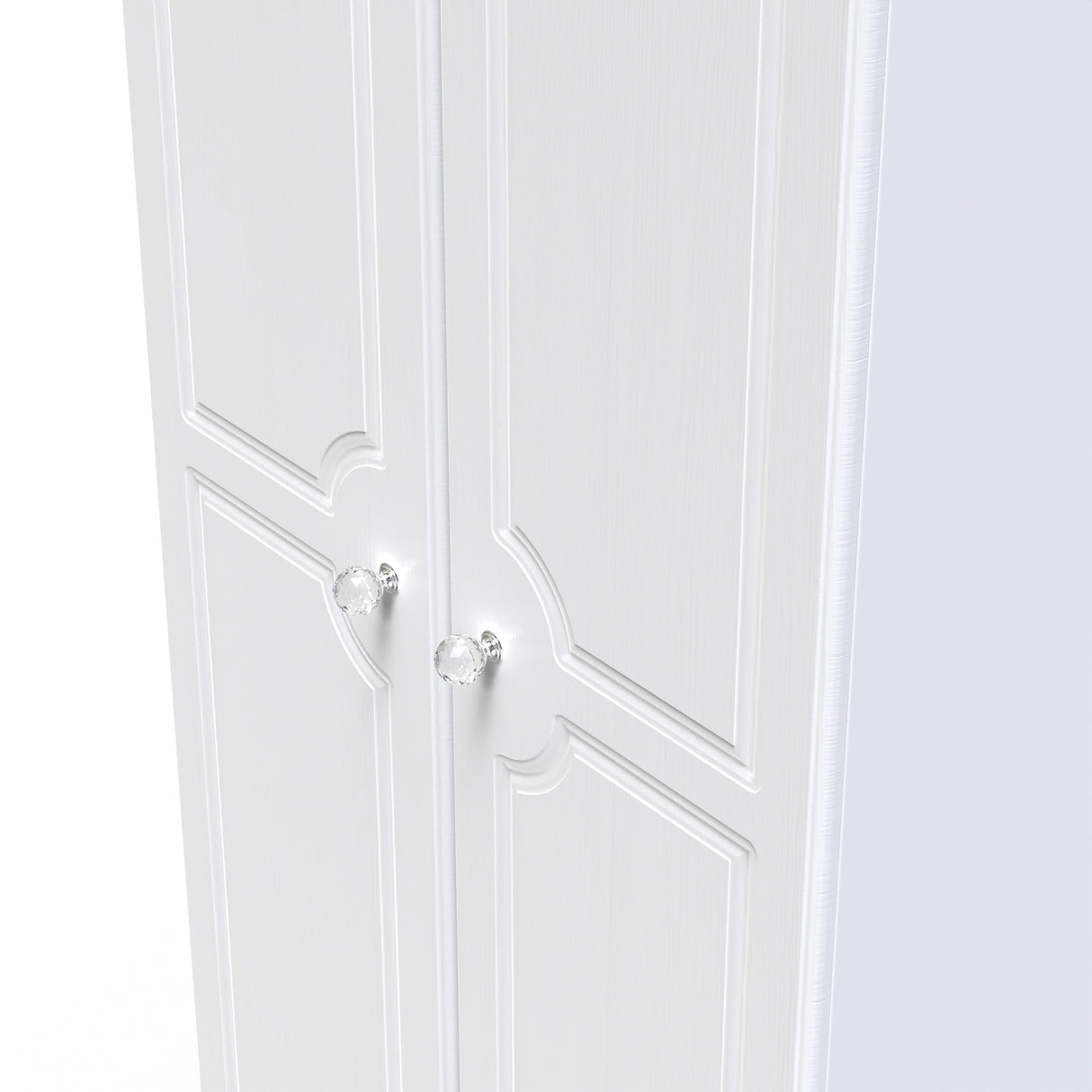 Crystal Ash 2 Door Wardrobe - Welcome Furniture