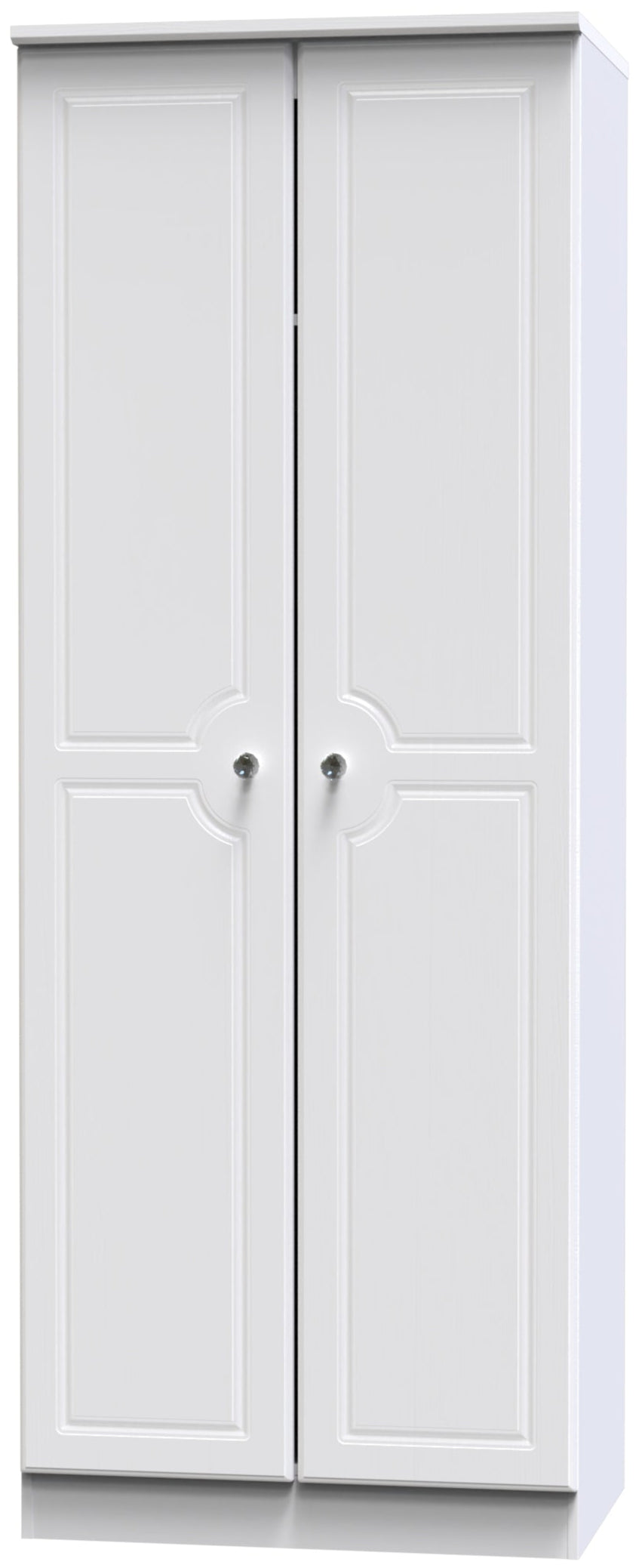 Crystal Ash 2 Door Wardrobe - Welcome Furniture