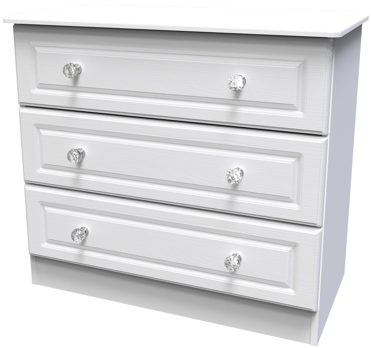Crystal Ash 3 Drawer Chest - Welcome Furniture