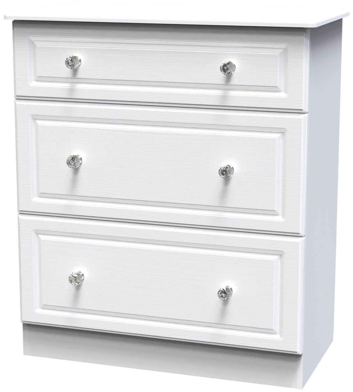 Crystal Ash 3 Drawer Deep Chest - Welcome Furniture