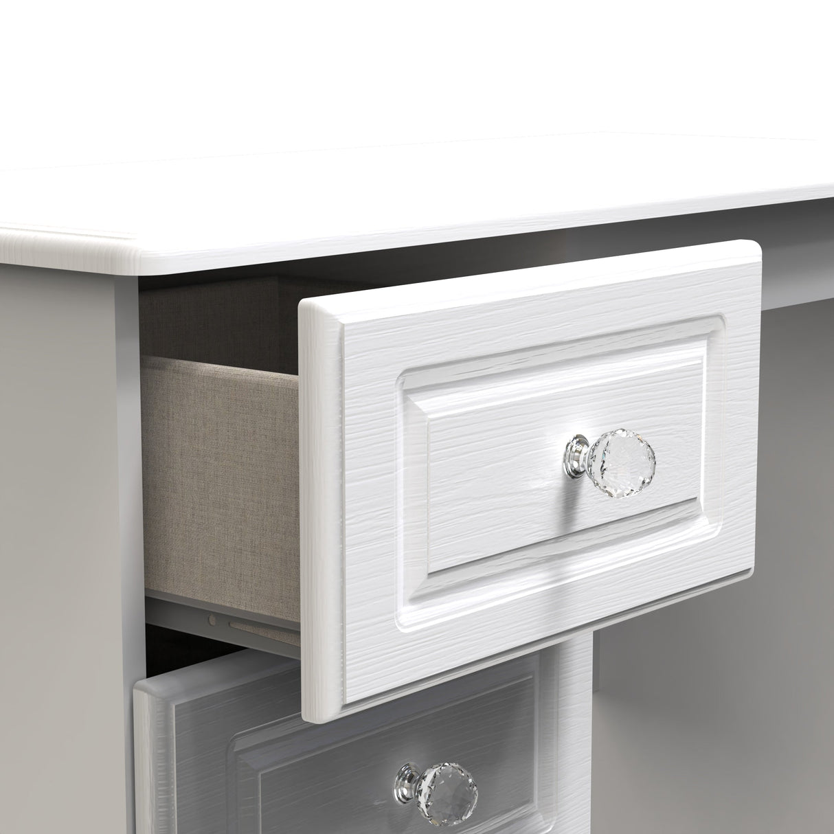 Crystal Ash 3 Drawer Vanity Table - Welcome Furniture