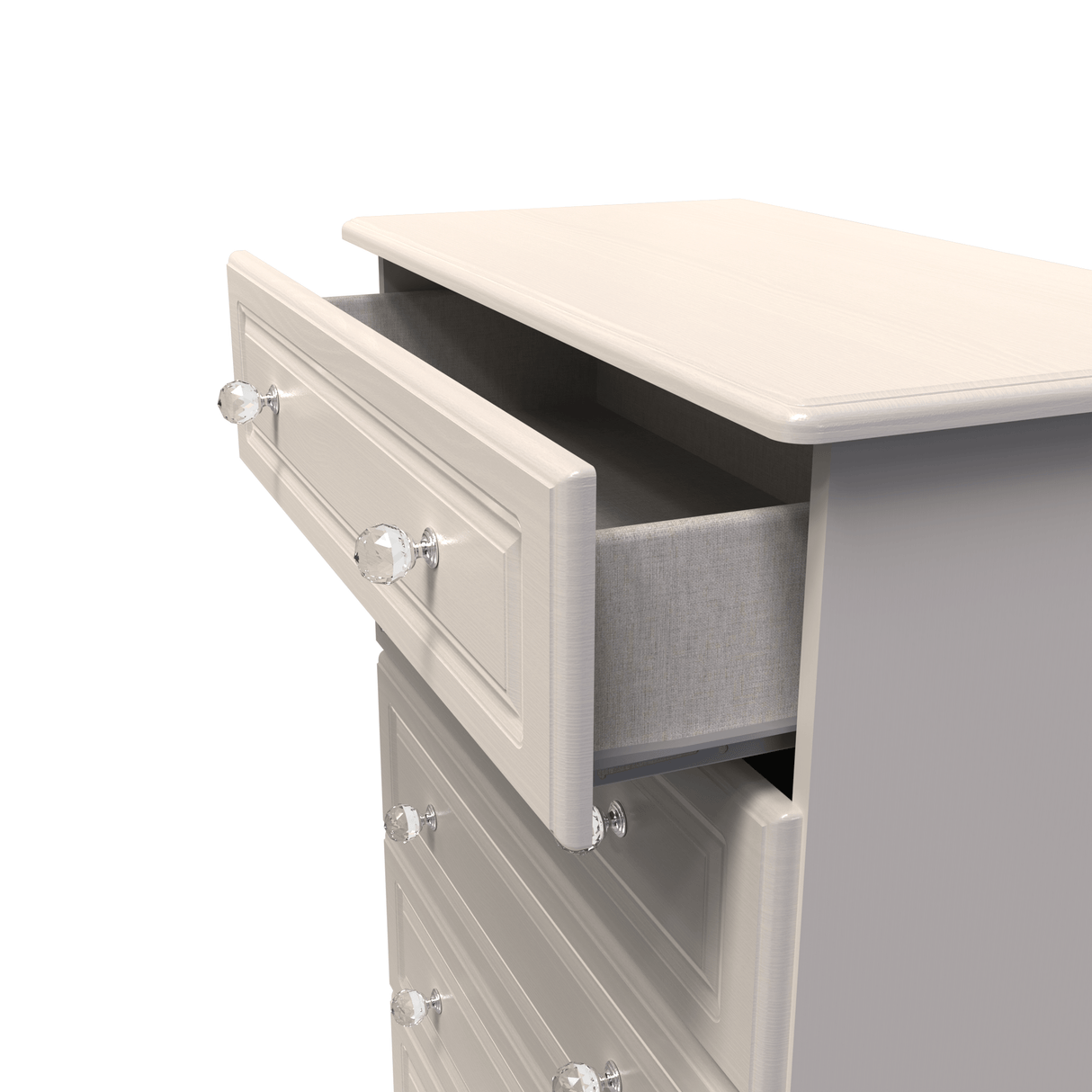 Crystal Ash 5 Drawer Chest - Welcome Furniture