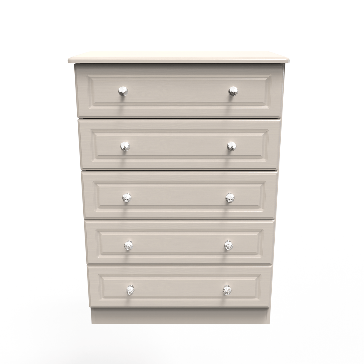 Crystal Ash 5 Drawer Chest - Welcome Furniture