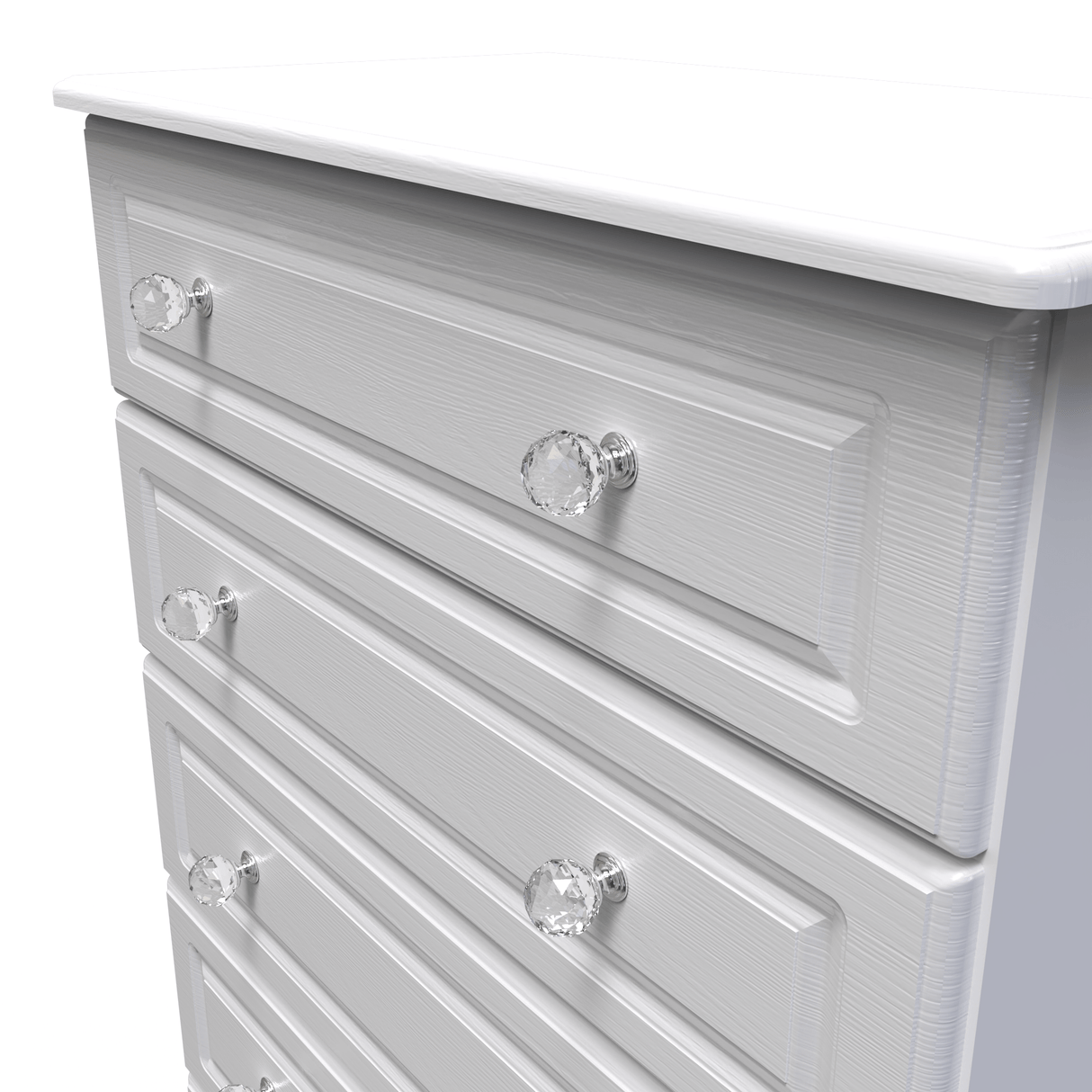 Crystal Ash 5 Drawer Chest - Welcome Furniture
