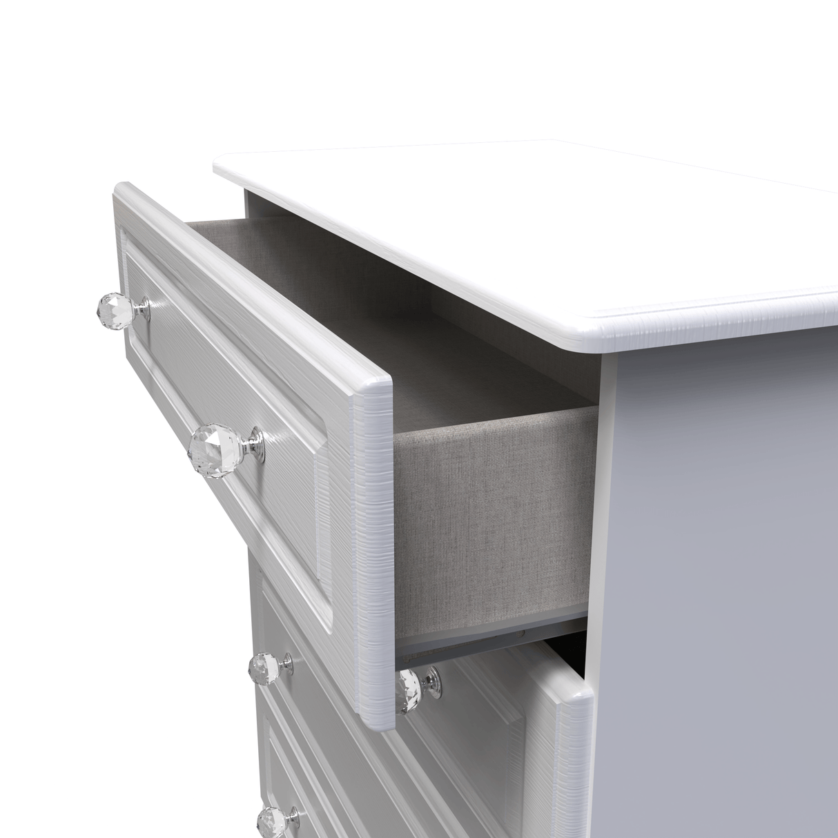 Crystal Ash 5 Drawer Chest - Welcome Furniture