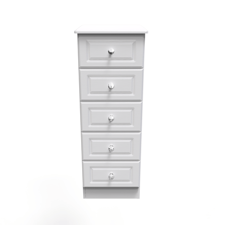 Crystal Ash 5 Drawer Tallboy - Welcome Furniture