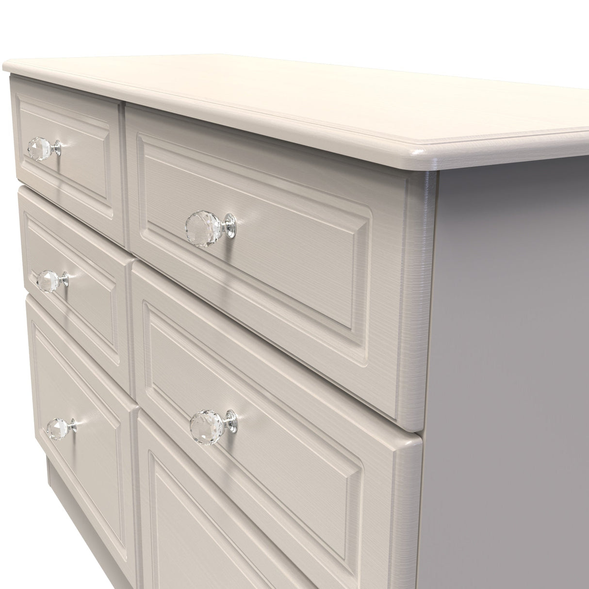 Crystal Ash 6 Drawer Midi Chest - Welcome Furniture
