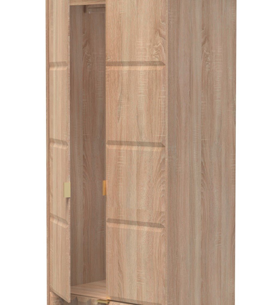 Cube 2 Door 2 Drawer Wardrobe - Welcome Furniture