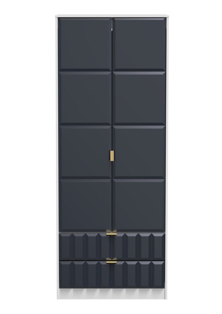 Cube 2 Door 2 Drawer Wardrobe - Welcome Furniture