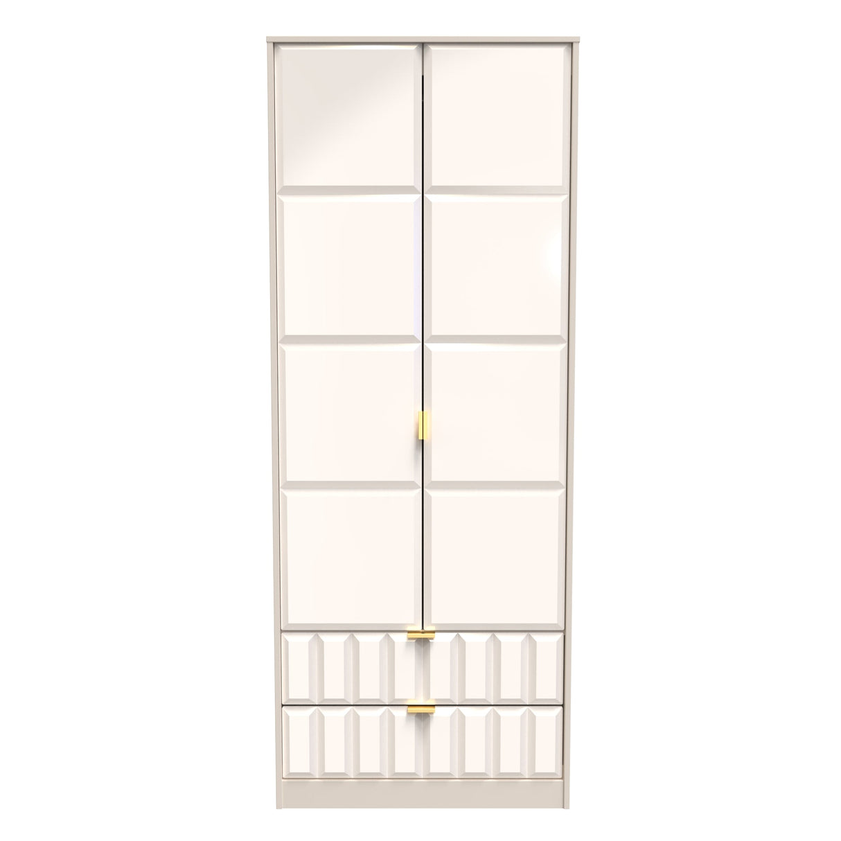 Cube 2 Door 2 Drawer Wardrobe - Welcome Furniture