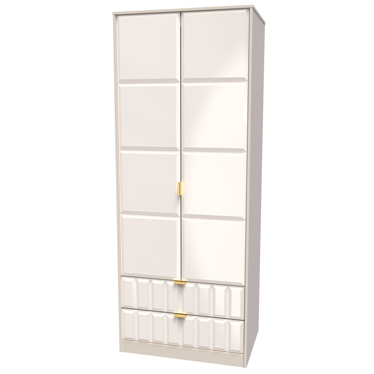 Cube 2 Door 2 Drawer Wardrobe - Welcome Furniture