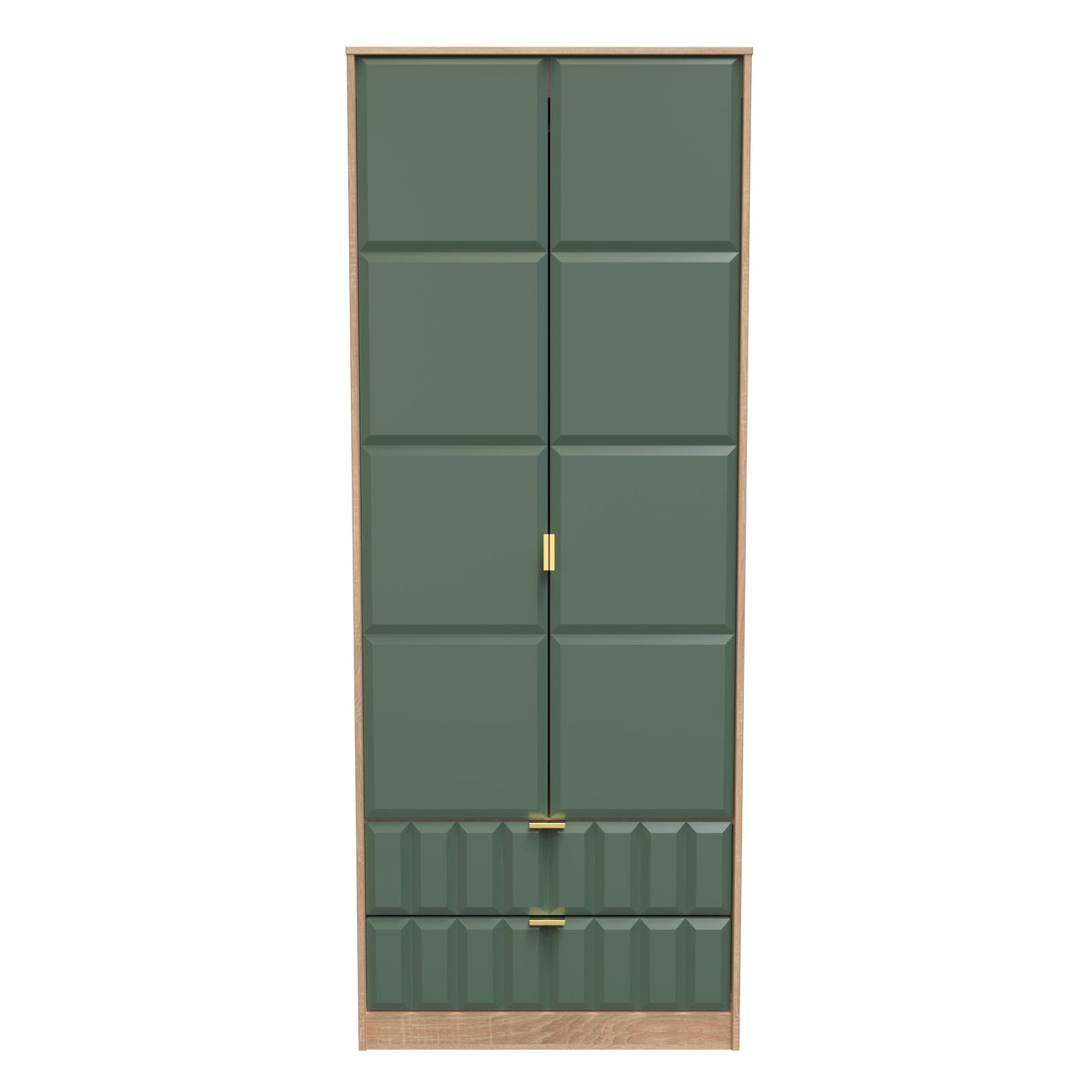 Cube 2 Door 2 Drawer Wardrobe - Welcome Furniture