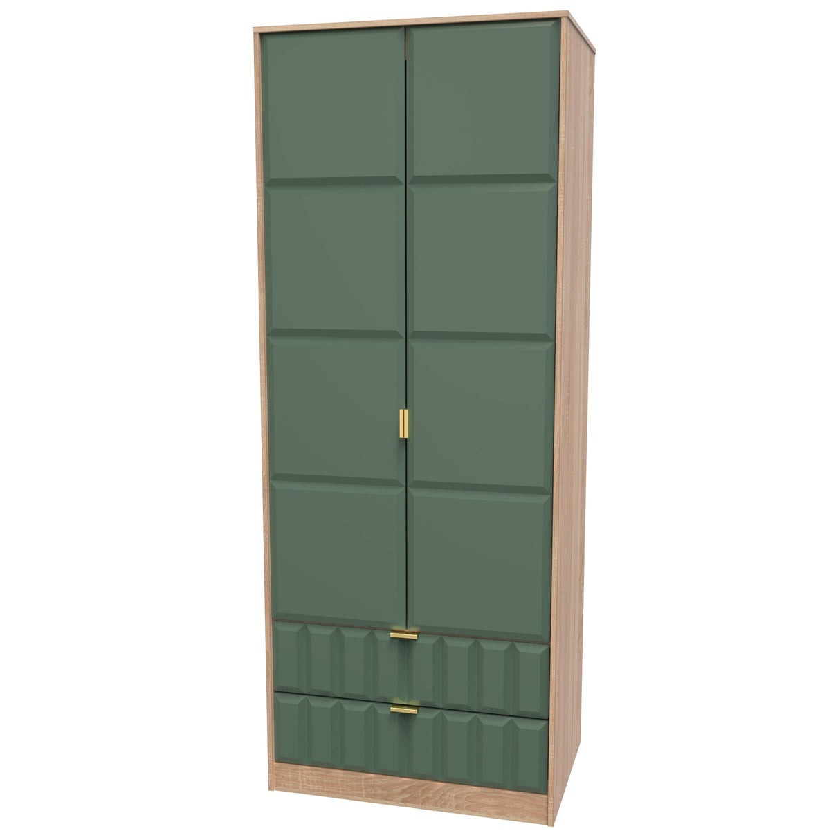 Cube 2 Door 2 Drawer Wardrobe - Welcome Furniture