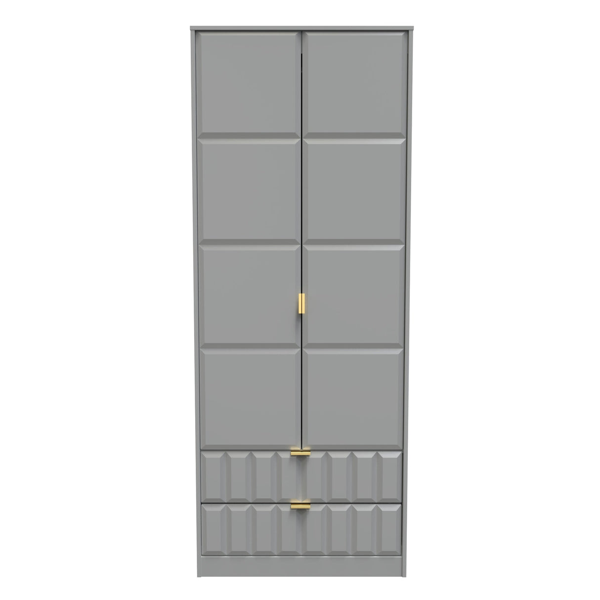 Cube 2 Door 2 Drawer Wardrobe - Welcome Furniture