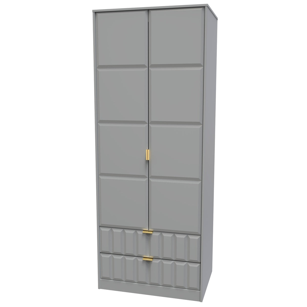 Cube 2 Door 2 Drawer Wardrobe - Welcome Furniture