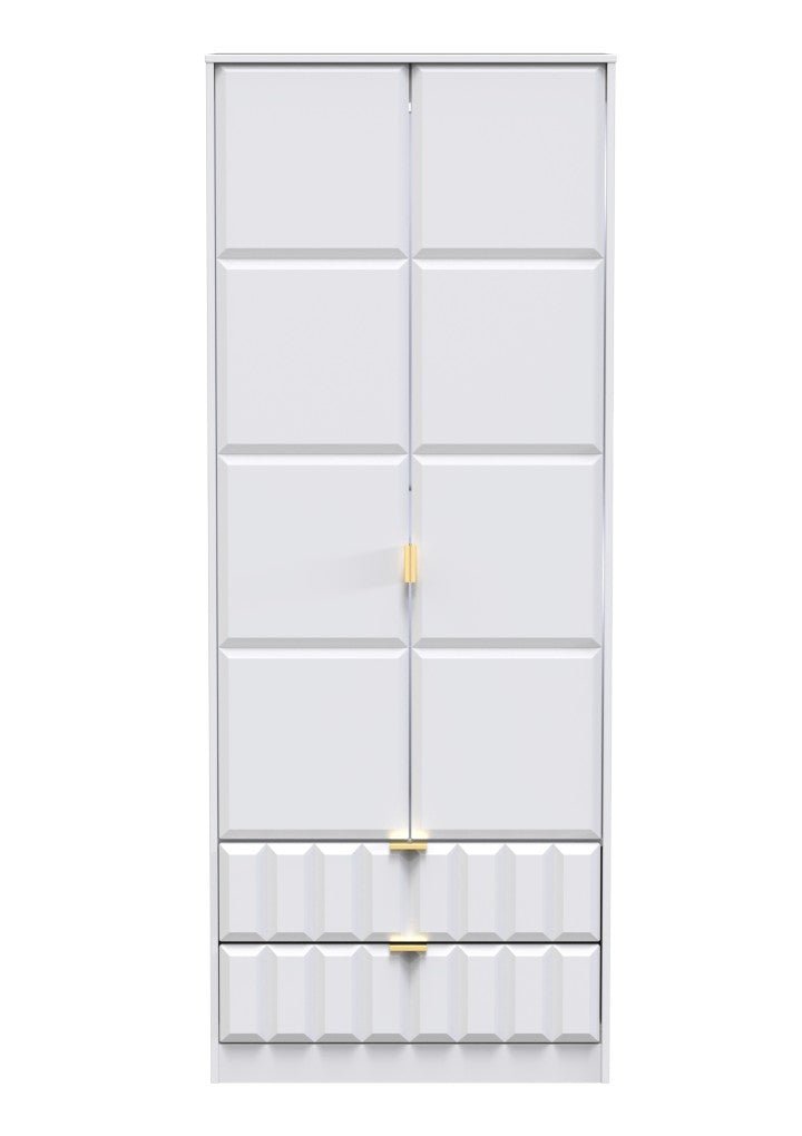 Cube 2 Door 2 Drawer Wardrobe - Welcome Furniture