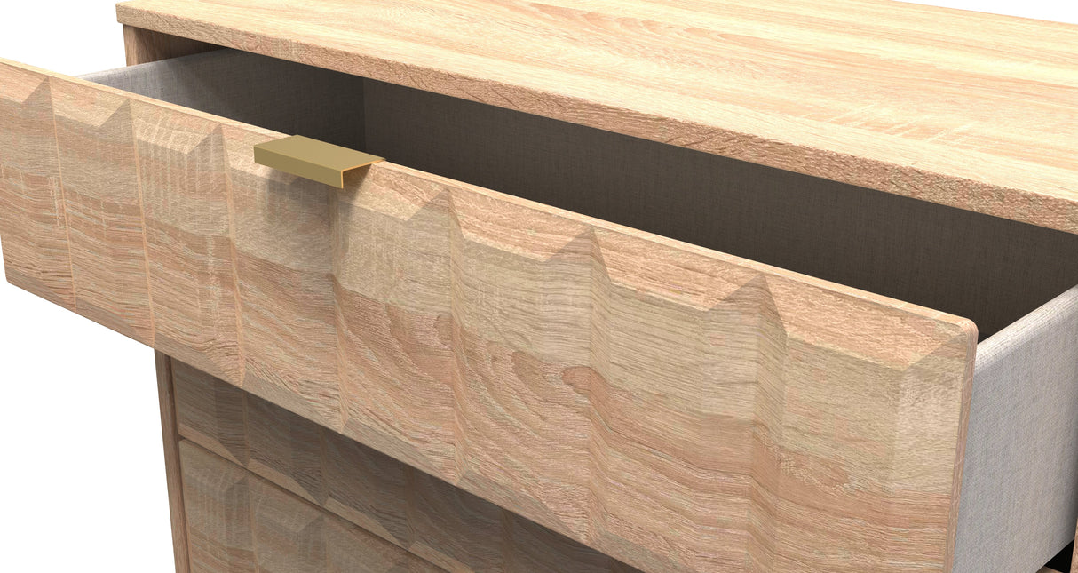 Cube 3 Drawer Chest with Gold Hairpin Legs - Welcome Furniture