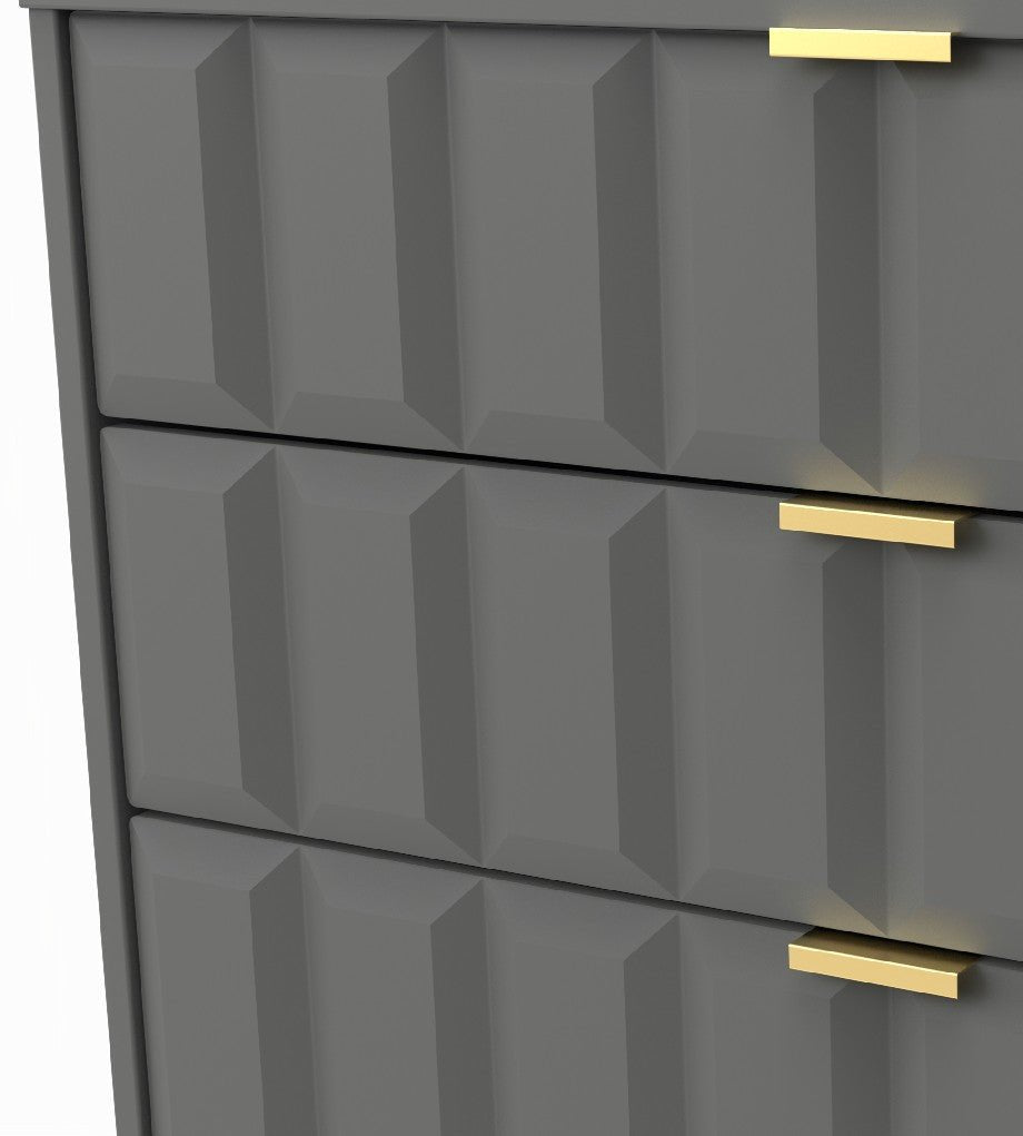Cube 3 Drawer Chest with Gold Hairpin Legs - Welcome Furniture